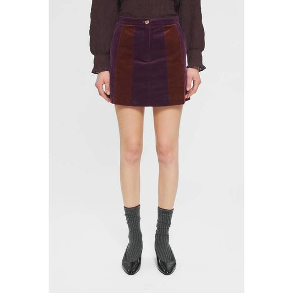 NEW ANTIK BATIK rusty mini skirt in purple - Picture 2 of 4